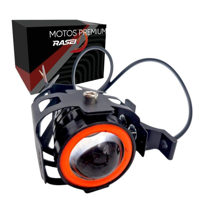 Faro LED mini lupa ojo ángel rojo luz estrobo