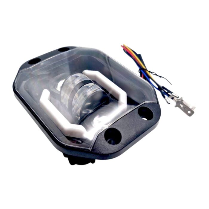 Faro LED 2 estrobo ojo ángel contorno blanco-amarillo - Imagen 4