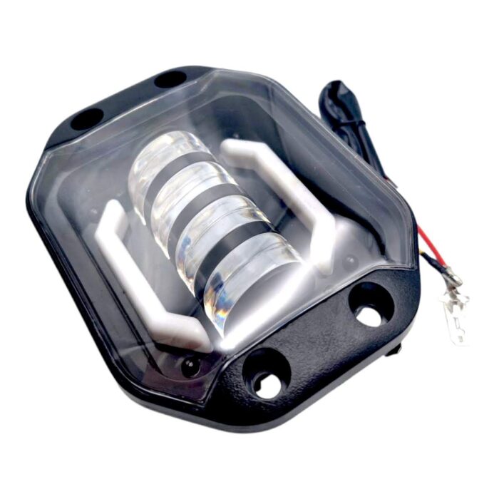 Faro LED 4 estrobo ojo ángel contorno blanco-amarillo - Imagen 4