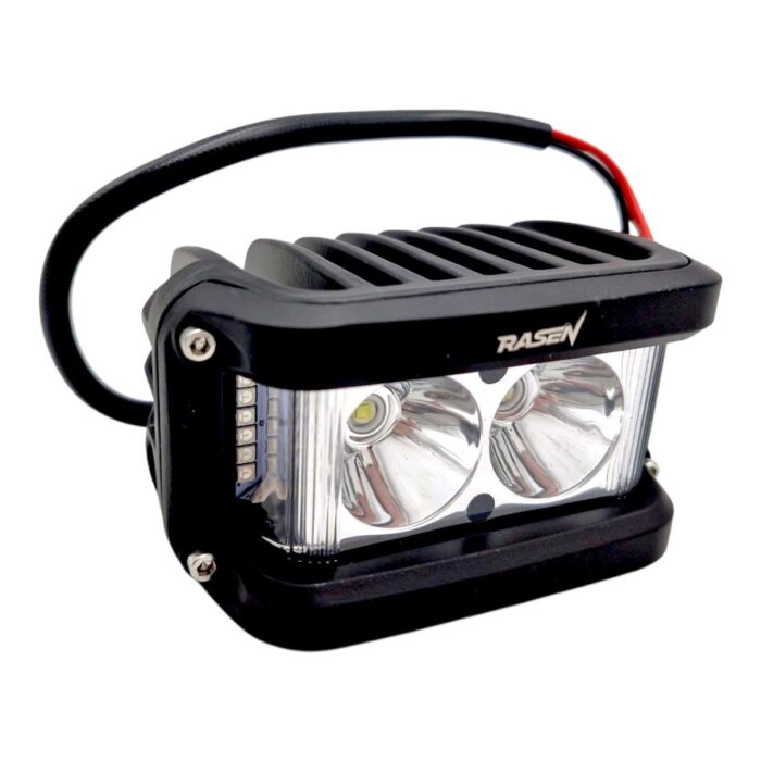 Faro rectangular blanco con luz lateral azul - Imagen 4