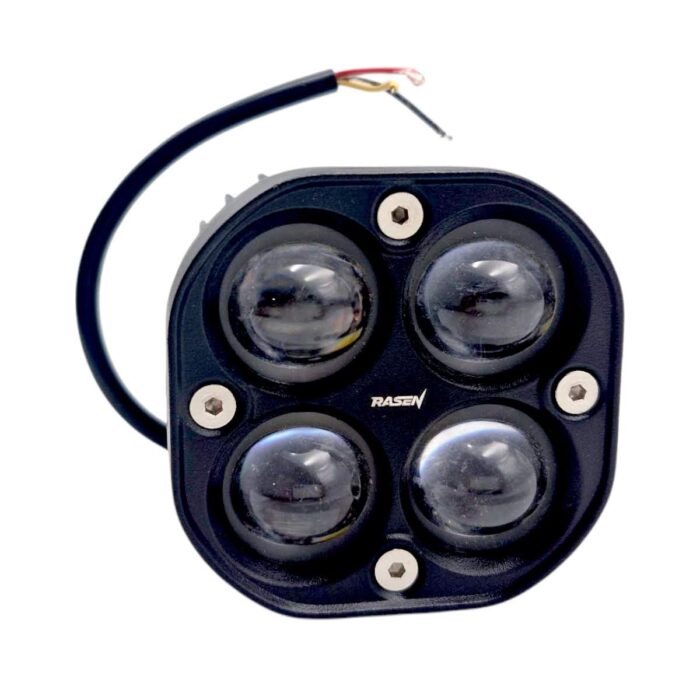 Faro auxiliar hexagonal 4 LED lupa blanco y amarillo - Imagen 2
